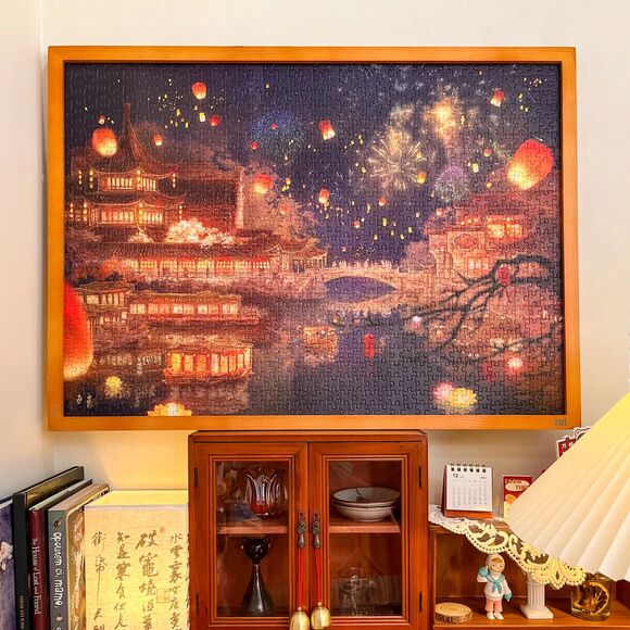 Night Mooring at Qinhuai 1000 Piece Jigsaw Puzzle - Picture 5 of 5